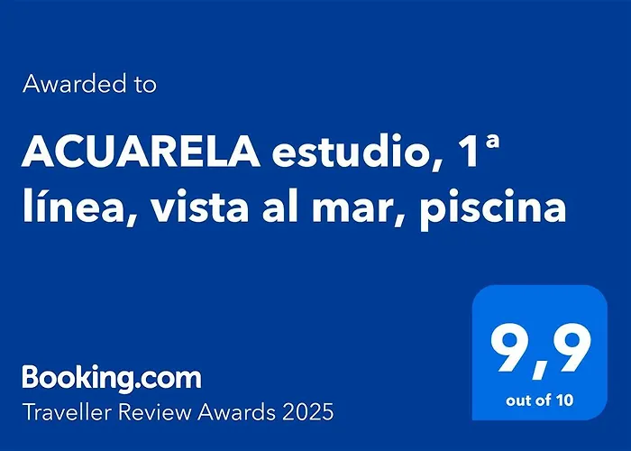 Acuarela Estudio, 1ª Linea, Vista Al Mar, Piscina Апартаменты *
